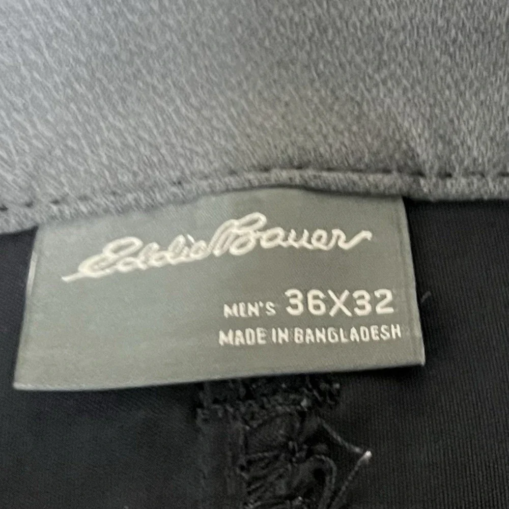 Eddie Bauer Pants Mens 36x32 Black Rainier Convertible Cargo Hiking Outdoor